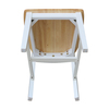 International Concepts San Remo Splatback Chair, Set of 2, White/Natural C02-10P